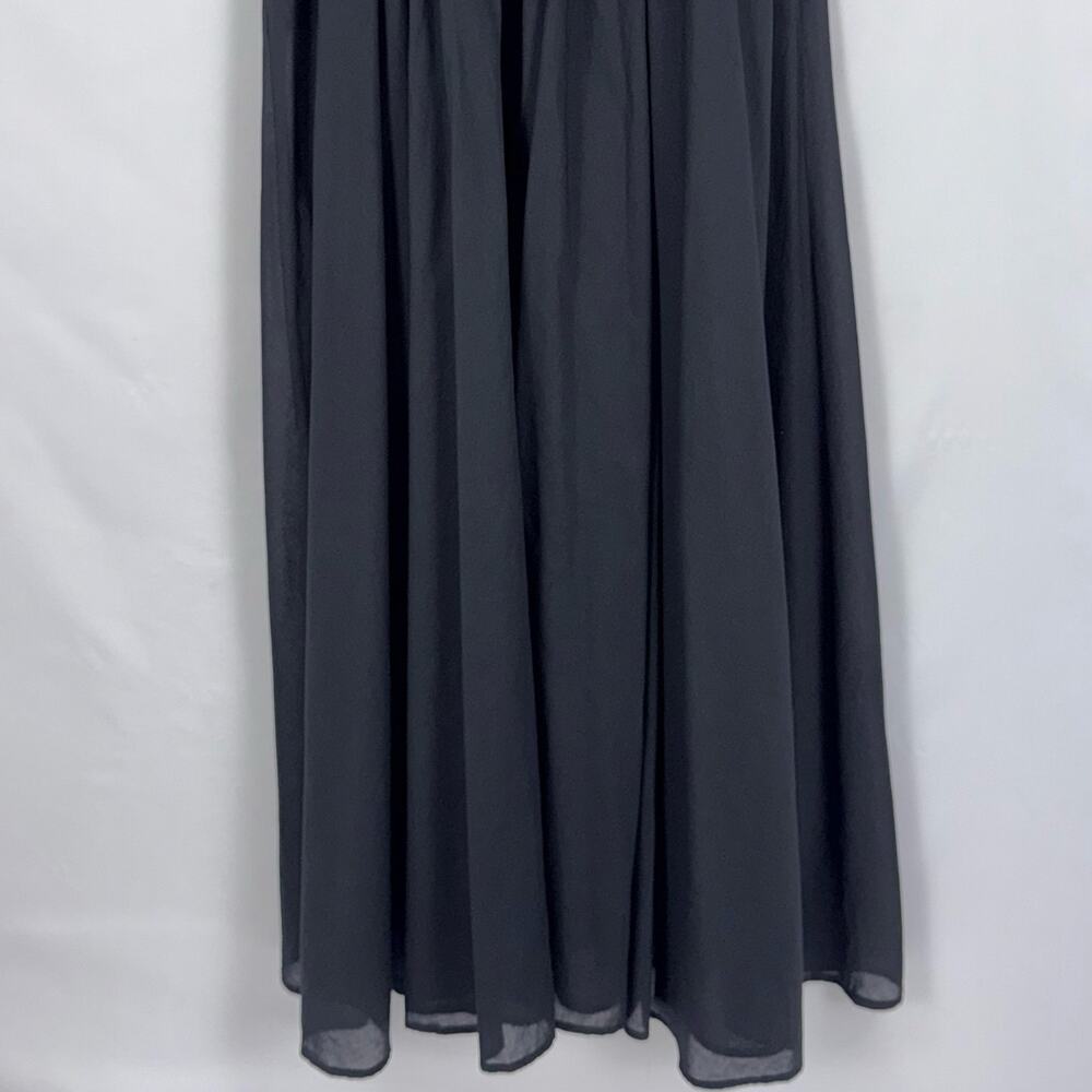 J Crew Women's Smocked Cotton Voile Maxi Dress Medium Black - Picture 12 of 16